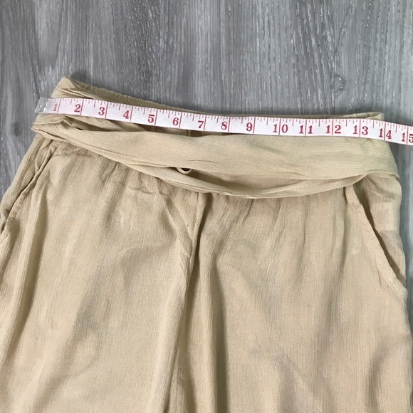 FREE PEOPLE WOMENS PANT CREPE IVORY LOUNGE RELAX FIT HAREM SMALL - Picture 2 of 8